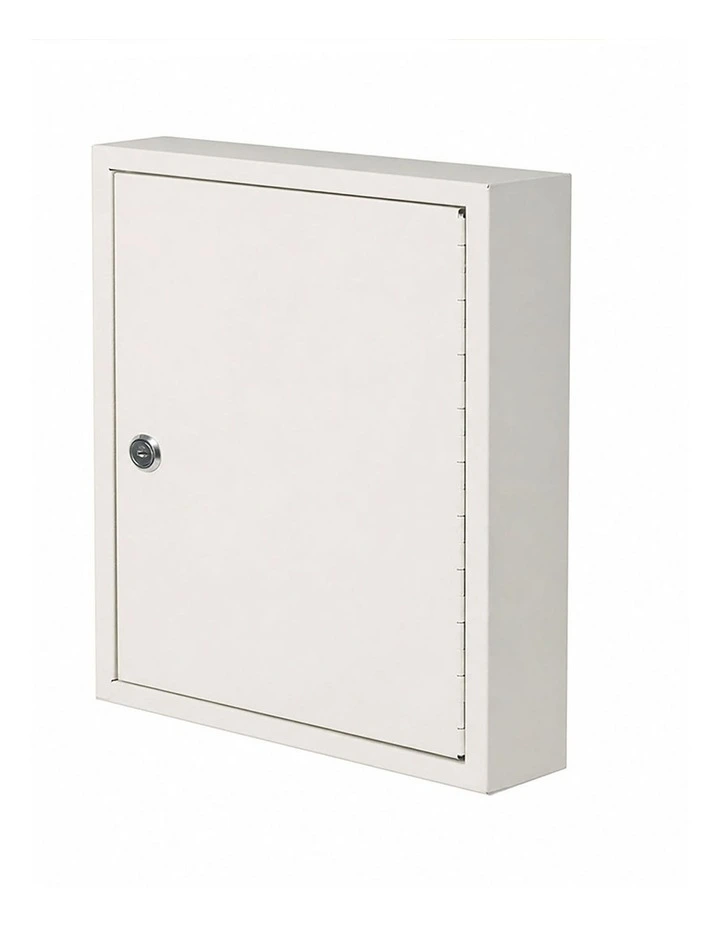 Levede Key Safe Cabinet 42-Key Wall Mount Steel Lock Box White image 1