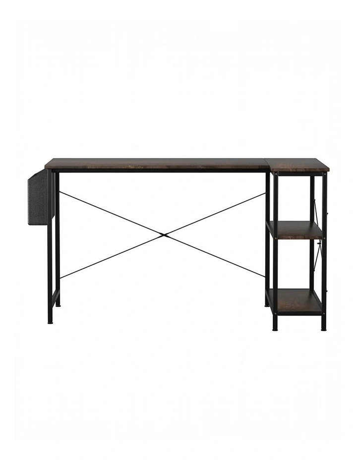 L Shaped 120cm Brown Computer Desk for Home Office image 2