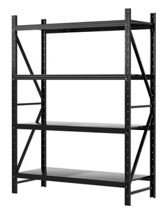 2Mx1.5M Giantz Garage Shelving Warehouse Rack Black