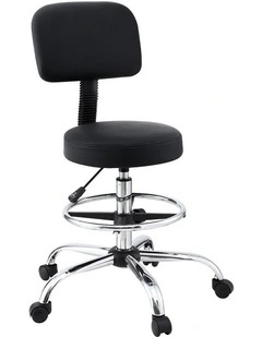 Artiss Office Chair Drafting Computer Standing Desk Chairs Ergonomic PU Black