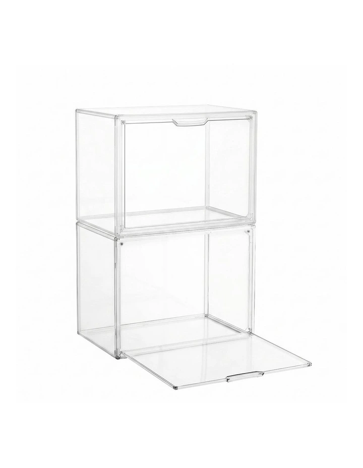 Artiss Clear Acrylic Display Case Box 2 Pack For Toys 54cm image 1