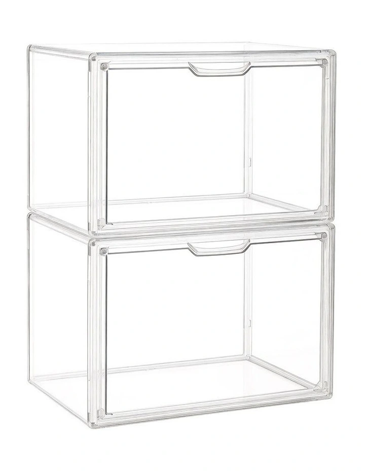 Artiss Clear Acrylic Display Case Box 2 Pack For Toys 54cm image 2