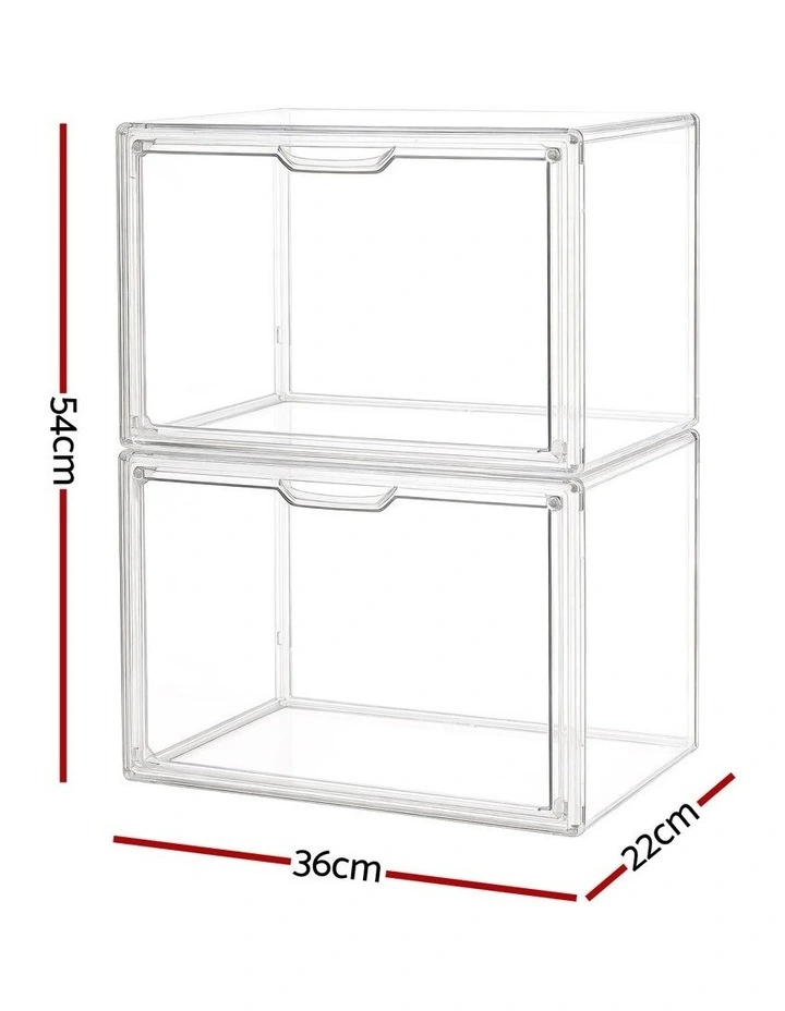 Artiss Clear Acrylic Display Case Box 2 Pack For Toys 54cm image 3