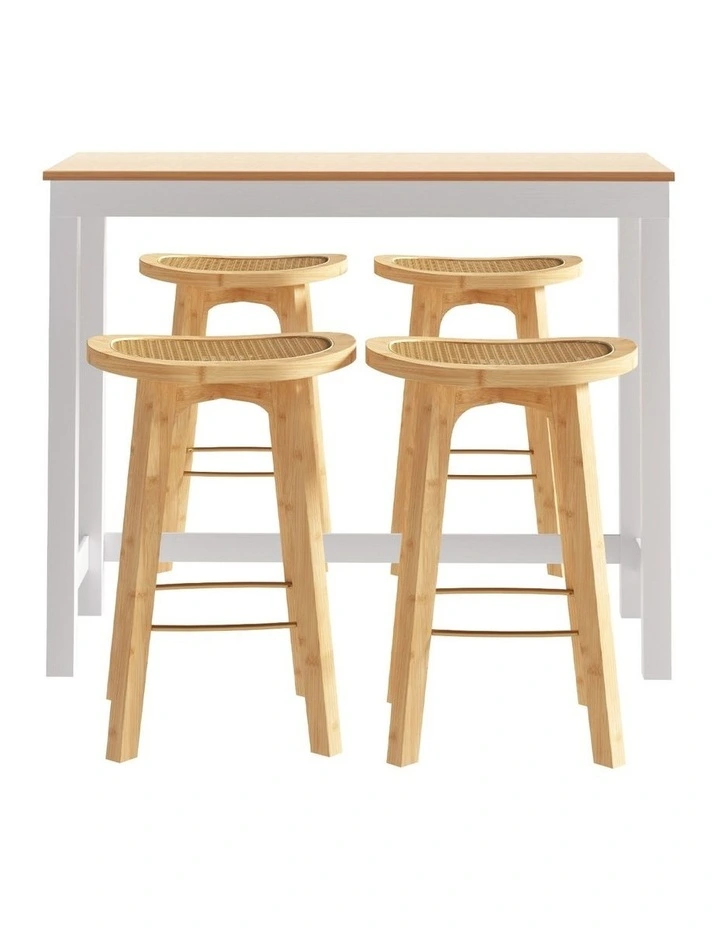 Artiss Bar Table and Stools Set Dining Desk Kitchen Chairs Cafe Pub image 3