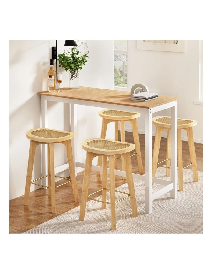 Artiss Bar Table and Stools Set Dining Desk Kitchen Chairs Cafe Pub image 5