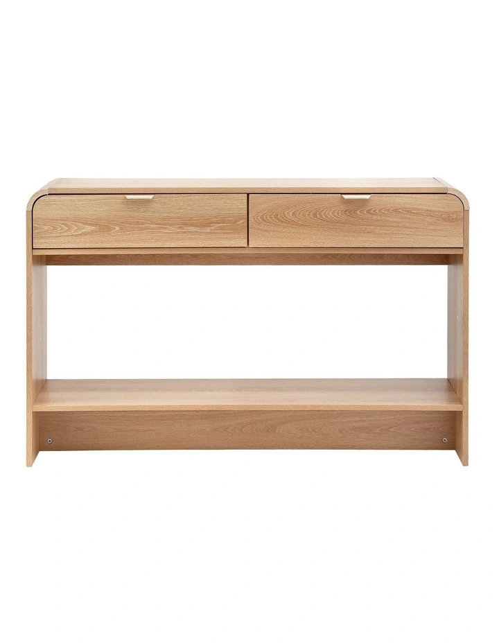 Artiss Console Table Hallway Entryway Storage Drawer Shelf Curved Edge 120CM Pine image 3