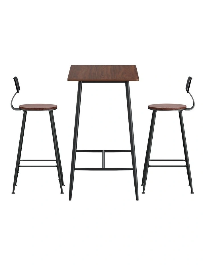Artiss Bar Table and Stools Set Dining Desk Kitchen Chairs Cafe Pub image 3