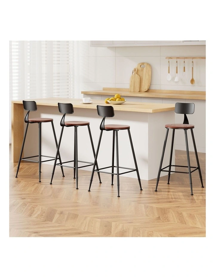 Artiss 4x Bar Stools Vintage Metal Chairs image 4