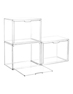 Artiss Clear Acrylic Display Case 3 Pack Toy Storage Box