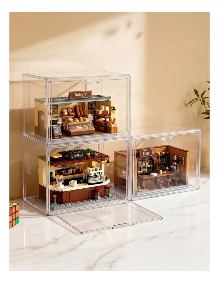 Artiss Clear Acrylic Display Case 3 Pack Toy Storage Box image 4