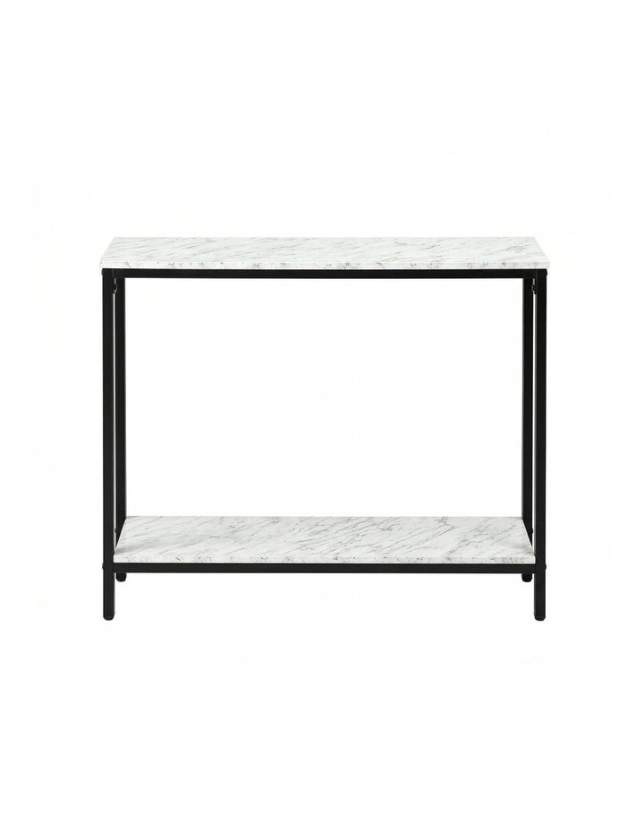 Artiss Console Table Entryway Hallway Display Desk Marble Effect White image 5
