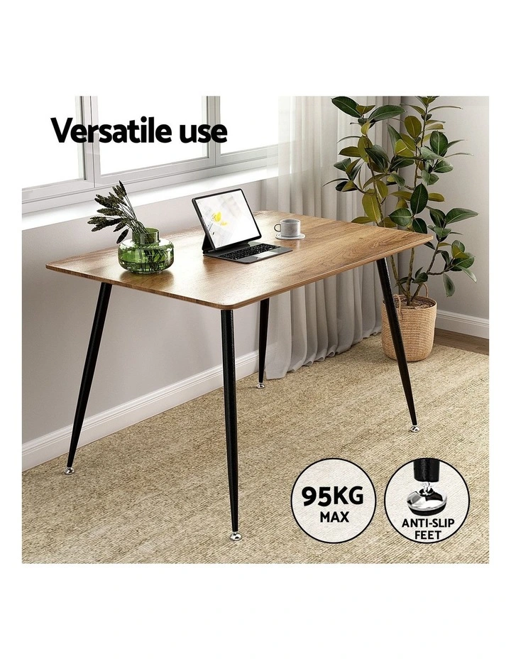 1 Artiss Dining Table and 4 Chairs Set Grey Velvet image 5
