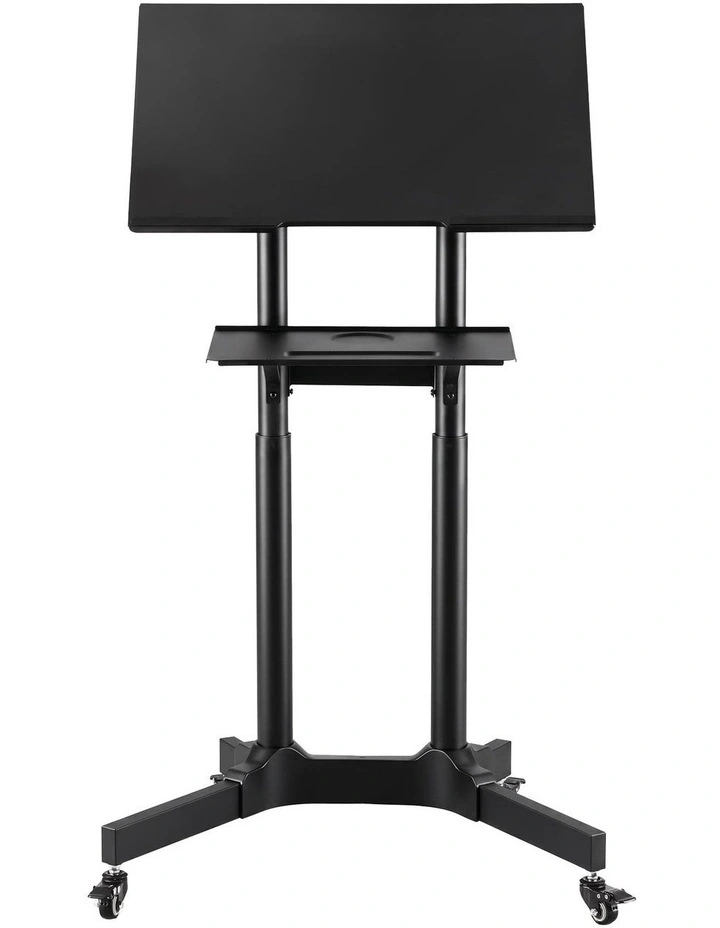 Artiss Mobile Lectern Stand, Adjustable Sit-to-Stand Presentation Podium w/ Wheels Black image 3