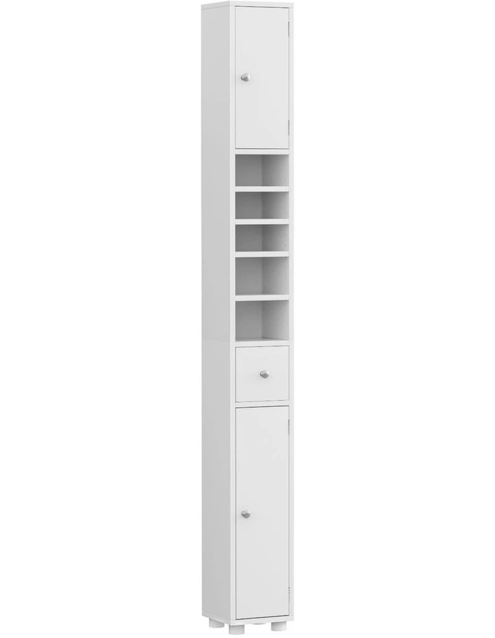 Artiss Bathroom Storage Cabinet 180cm Tall Slim Floor Cupboard Toilet Narrow Linen Tower image 1