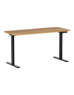 Artiss Electric Standing Desk 140cm Adjustable Height Motorised Home Office Desk Oak Black