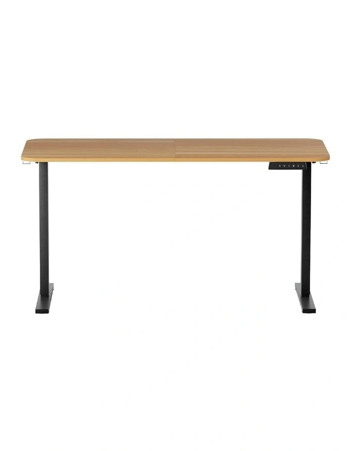 Artiss Electric Standing Desk 140cm Adjustable Height Motorised Home Office Desk Oak Black image 2