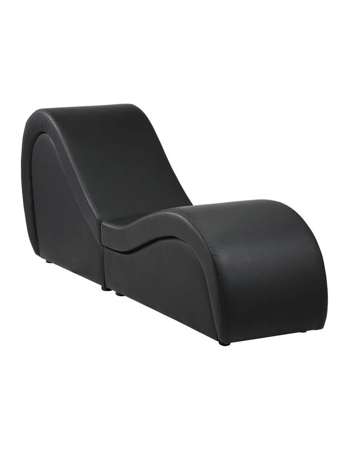 Oikiture Sofa Couch Tantra Chair Love Seat Chaise Lounge Couples Yoga Bed Black image 1
