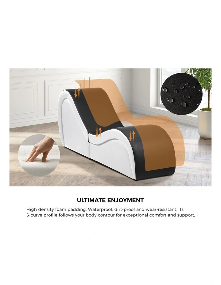 Oikiture Sofa Couch Tantra Chair Love Seat Chaise Lounge Yoga Bed Couples Stool image 6