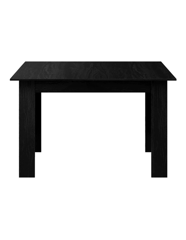 Oikiture 160cm Extendable Dining Table Kitchen Restaurant Cafe Table Black image 2