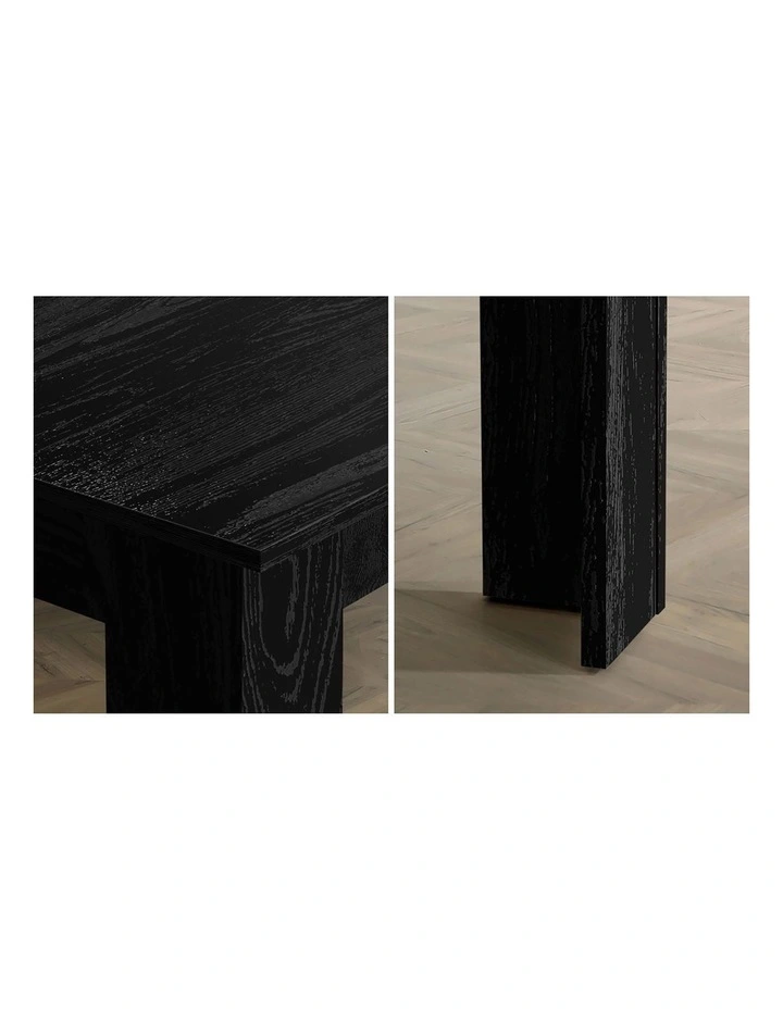 Oikiture 160cm Extendable Dining Table Kitchen Restaurant Cafe Table Black image 7