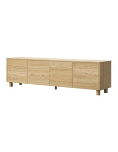 Oikiture TV Cabinet Entertainment Unit Stand 180cm 4 Doors