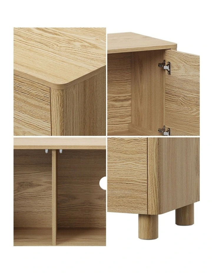 Oikiture TV Cabinet Entertainment Unit Stand 180cm 4 Doors image 6