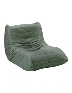 Oikiture Floor Sofa Accent Chair Lazy Couch Foam Armless Leisure Lounge Green