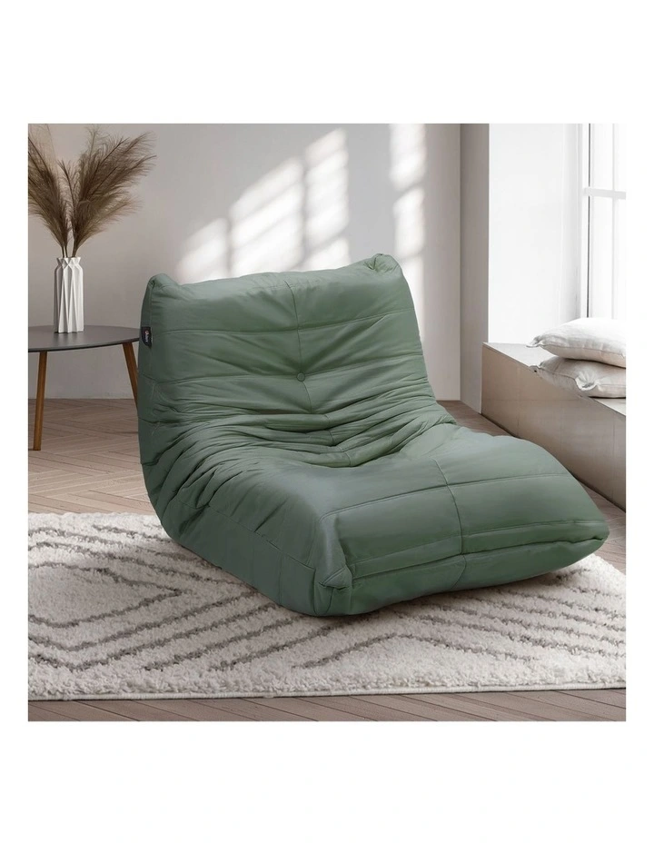 Oikiture Floor Sofa Accent Chair Lazy Couch Foam Armless Leisure Lounge Green image 5