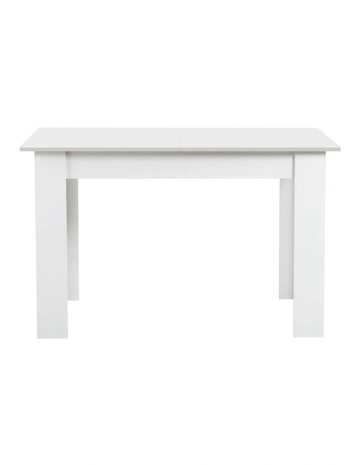 Oikiture 160cm Extendable Dining Table Kitchen Restaurant Cafe Table White image 2