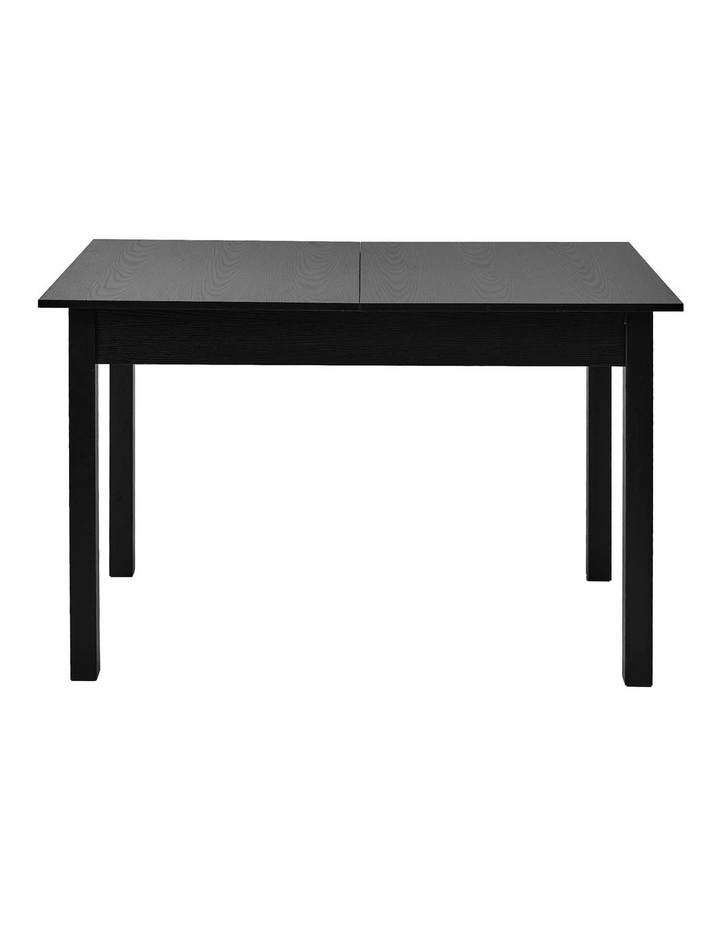 Oikiture 160cm Extendable Dining Table Wooden Rectangular Kitchen Table Black image 2