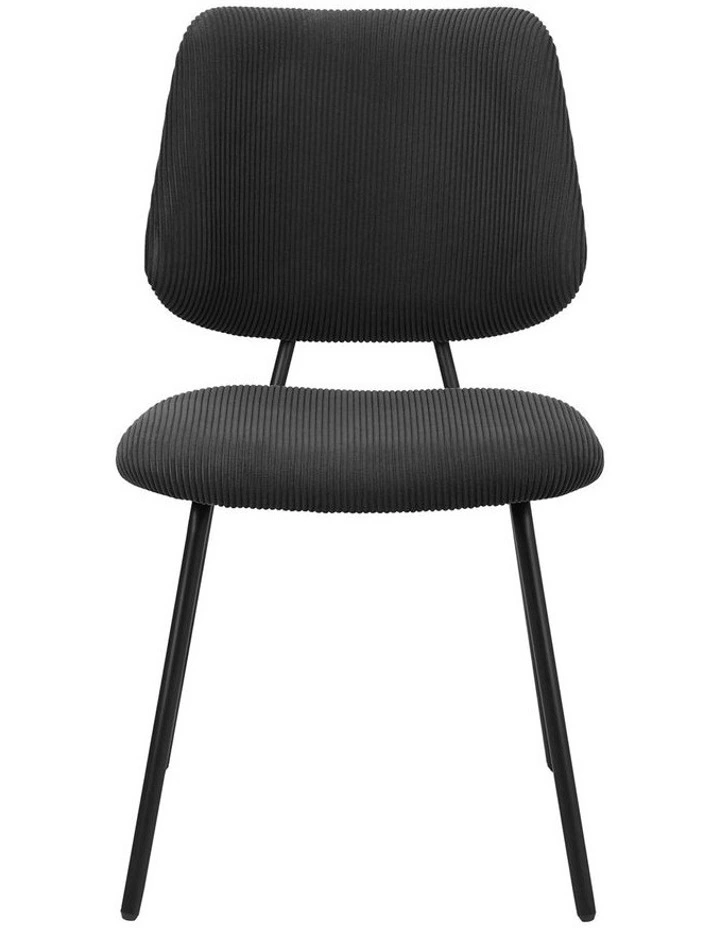 Oikiture 2x Dining Chair Vintage Retro Polyester Kitchen Padded Lounge Dark Grey image 2