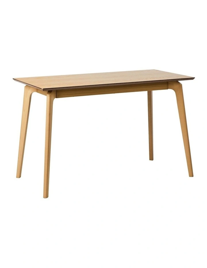 Oikiture Wooden Dining Table 120cm Rectangular 4 Seater Pinewood Legs Natural image 1