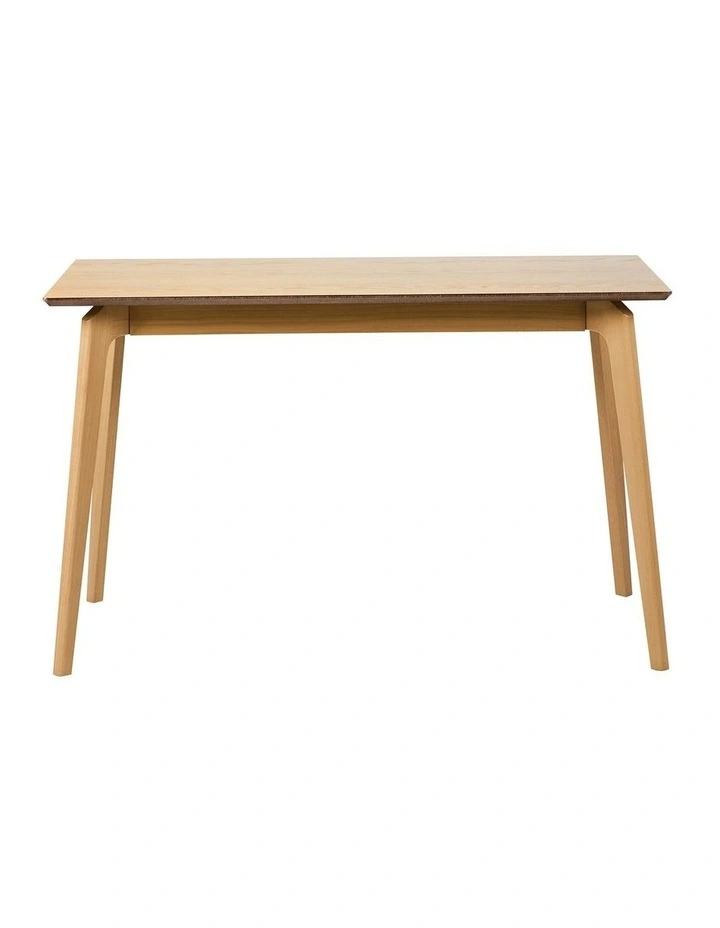 Oikiture Wooden Dining Table 120cm Rectangular 4 Seater Pinewood Legs Natural image 2
