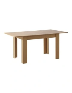 Oikiture 160cm Extendable Dining Table Kitchen Restaurant Cafe Table Wooden