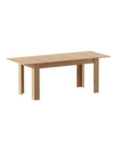 Oikiture 200cm Extendable Dining Table Kitchen Restaurant Cafe Table Natural