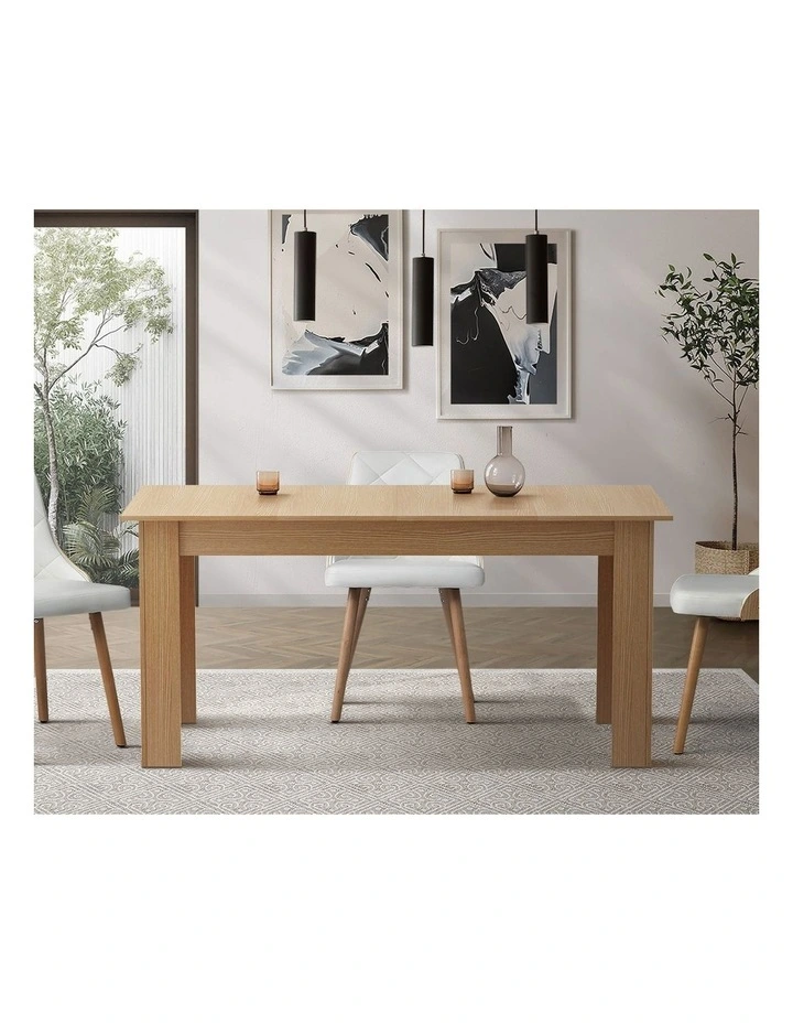 Oikiture 200cm Extendable Dining Table Kitchen Restaurant Cafe Table Natural image 5