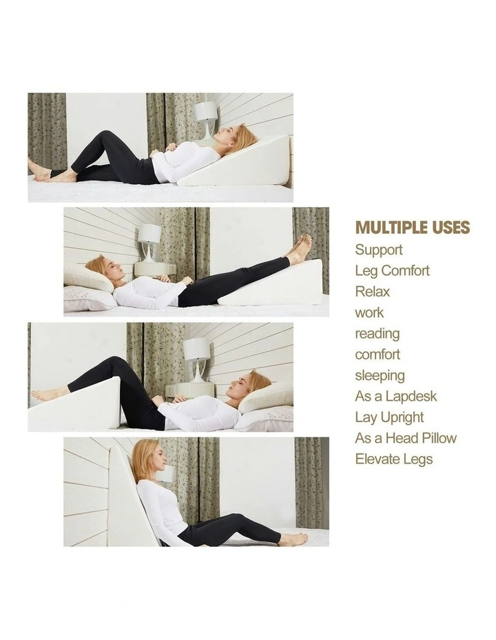 Living Today Memory Foam Wedge Bed Pillow with Extra Cover - Medium Comfort image 3