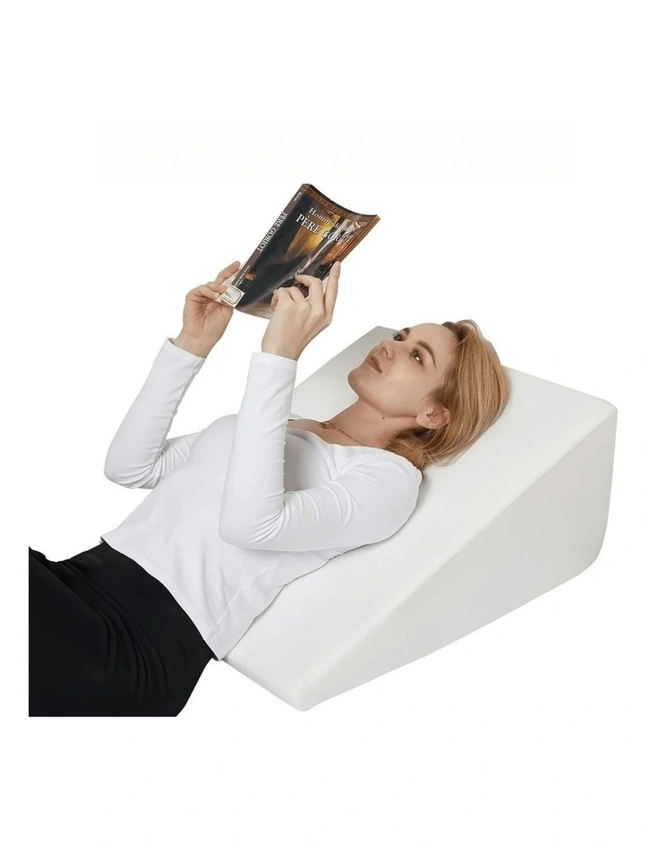 Living Today Memory Foam Wedge Bed Pillow with Extra Cover - Medium Comfort image 4