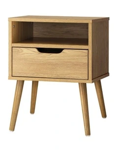 Oikiture Bedside Table Drawers Side Tables Nightstand Bedroom Cabinet Wood