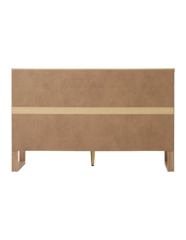 Oikiture 6 Chest of Drawers Dresser Lowboy Storage Desk Bedroom Natural image 6