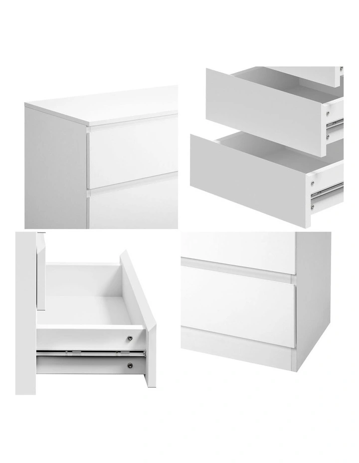 Oikiture 6 Chest of Drawers Tallboy Dresser Table Storage Cabinet Bedroom White image 6