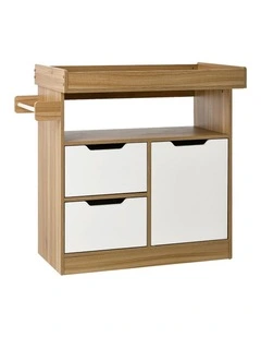 Oikiture Baby Changing Table Change Nursery Storage Drawers Shelves Cabinet