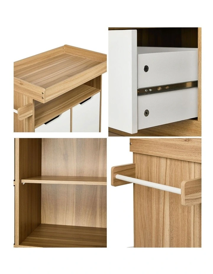 Oikiture Baby Changing Table Change Nursery Storage Drawers Shelves Cabinet image 6