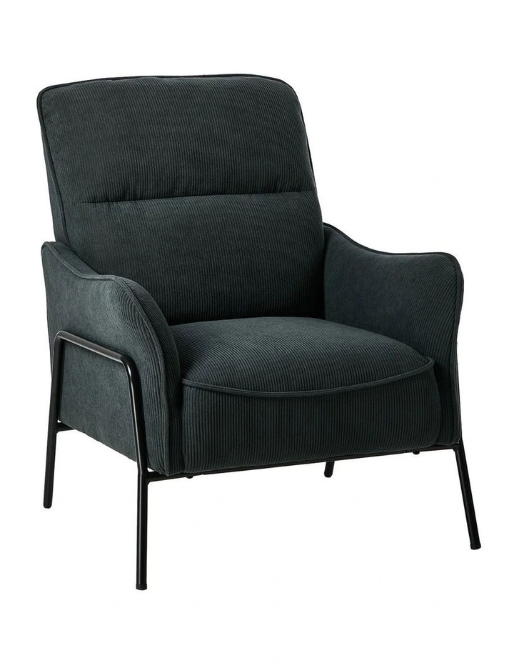 Oikiture Armchair Velvet Fabric Lounge Chair Accent Chair Grey image 1