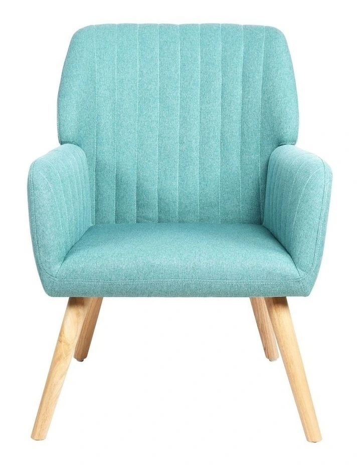 Oikiture Armchair Lounge Sofa Chair Fabric Accent Chairs Armchairs Couches Blue image 2
