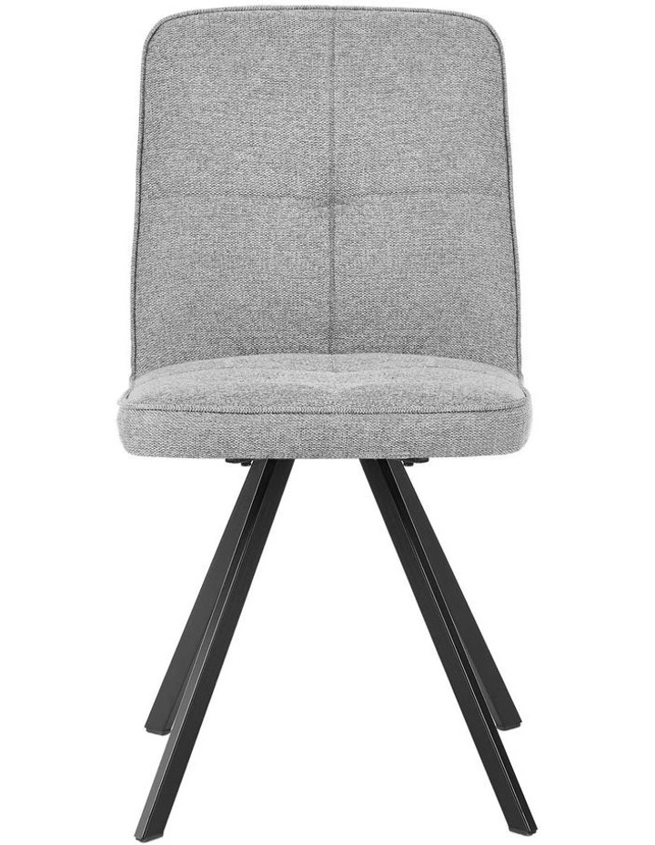 Oikiture 2x Dining Chair Kitchen Seat Linen Fabric Accent Chair Grey image 2