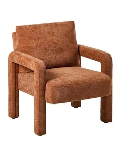 Oikiture Armchair Velvet Accent Chairs 1 Seater Lounge Sofa Chair Orange