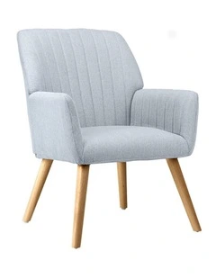 Oikiture Armchair Lounge Sofa Chair Fabric Accent Chairs Armchairs Couches Grey