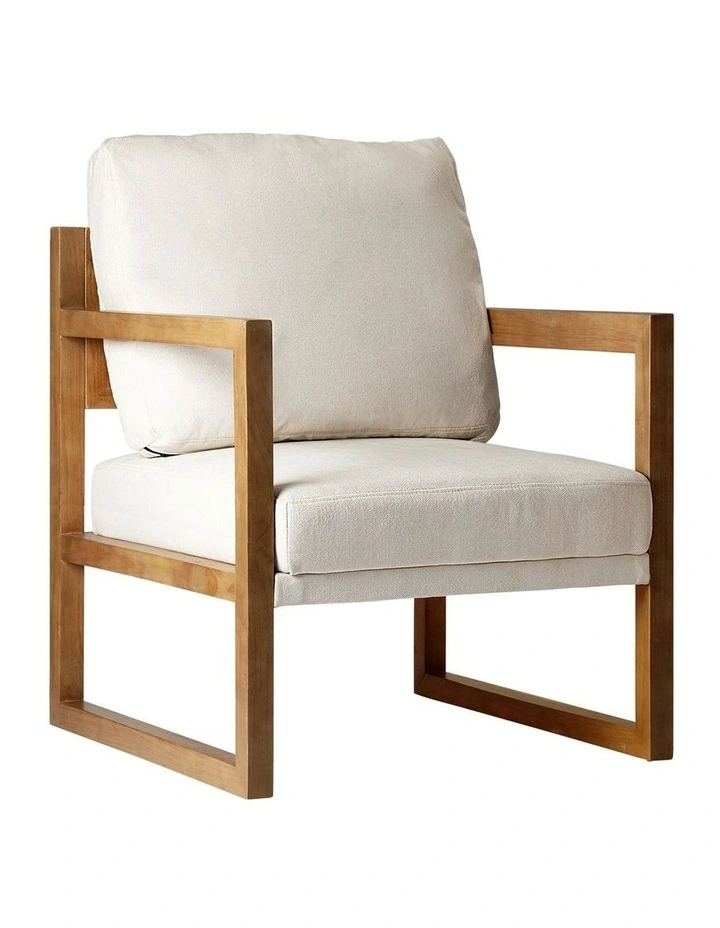 Oikiture Armchair Lounge Sofa Chair Fabric Accent Chairs Tub Armchairs Couches image 1