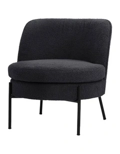 Oikiture Armchair Lounge Chair Accent Couch Chairs Padded Sofa Boucle Charcoal